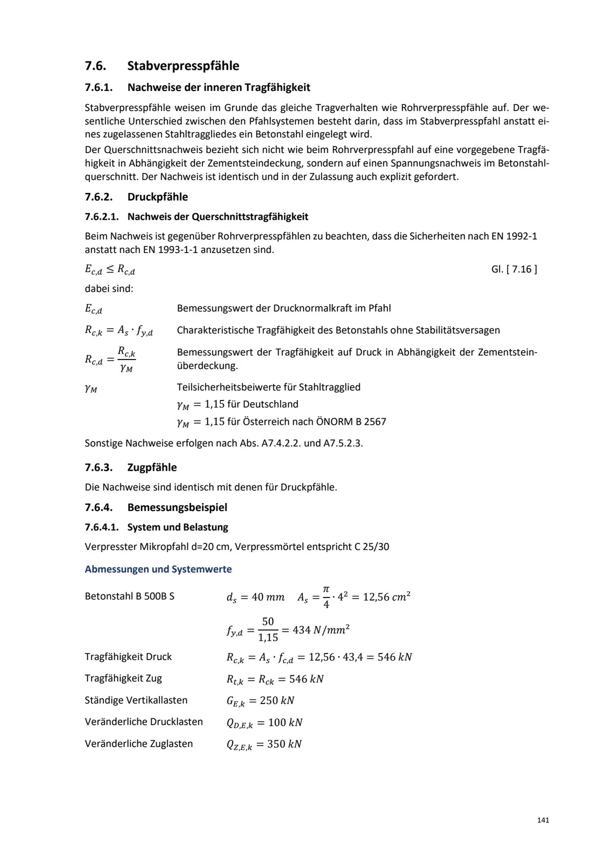 Praxisleitfaden zur Berechnung von Pfahlgründungen nach DIN EN 1997-1 und ÖNORM B 1997-1-3 — Seite 71